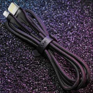 USAMS Braided U33 Lightning Kabelis 1.2m 2A Fast Charging cyan SJ360USB02 (US-SJ360) - Image 5
