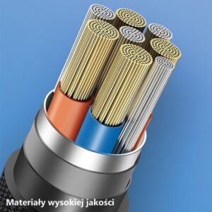 USAMS Braided U33 Lightning Kabelis 1.2m 2A Fast Charging cyan SJ360USB02 (US-SJ360) - Image 7