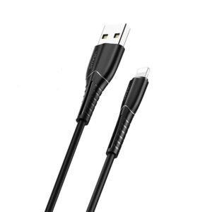 USAMS U35 Lightning Kabelis 2A Fast Charge 1m juodos spalvos SJ364USB01 (US-SJ364) - Image 1