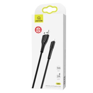 USAMS U35 Lightning Kabelis 2A Fast Charge 1m juodos spalvos SJ364USB01 (US-SJ364) - Image 6