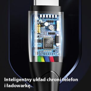 USAMS U35 Lightning Kabelis 2A Fast Charge 1m white SJ364USB02 (US-SJ364) - Image 5
