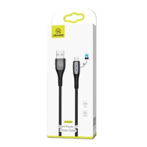 USAMS Braided U-Tone microUSB Kabelis 1.2m Power-off 2A Fast Charging juodos spalvos SJ346USB01 (US-SJ346) - Image 10