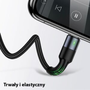 USAMS Kabel pleciony U26 3w1 0.35m 2AFast Charge (lightning/microUSB/USB-C) SJ410USB01 (US-SJ410) - Image 10