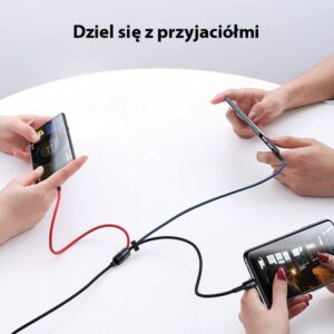 USAMS Kabel pleciony U26 3w1 0.35m 2AFast Charge (lightning/microUSB/USB-C) SJ410USB01 (US-SJ410) - Image 6