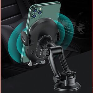 USAMS Inductive Holder US-CD131 15W Automatic for Windshield/Dashboard juodos spalvos CD131ZJ01 - Image 2