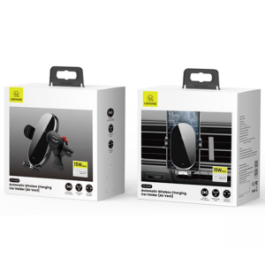 USAMS Inductive Holder US-CD131 15W Automatic for Windshield/Dashboard juodos spalvos CD131ZJ01 - Image 5