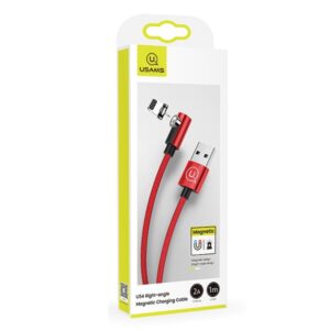 USAMS U54 Magnetic Angled Kabelis 1m Lightning red SJ444USB02 (US-SJ444) - Image 8