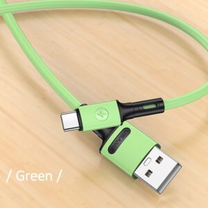 USAMS U52 USB-C 2A Fast Charge Kabelis 1m žalios spalvos SJ436USB02 (US-SJ436) - Image 2
