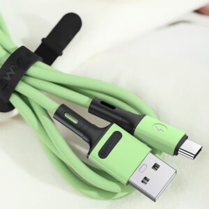 USAMS U52 USB-C 2A Fast Charge Kabelis 1m žalios spalvos SJ436USB02 (US-SJ436) - Image 5