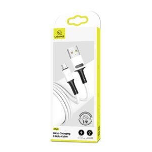USAMS U52 microUSB 2A Fast Charge Kabelis 1m baltos spalvos SJ435USB01 (US-SJ435)