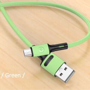 USAMS U52 microUSB 2A Fast Charge Kabelis 1m žalios spalvos SJ435USB02 (US-SJ435) - Image 2