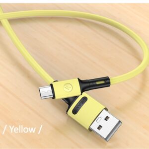 USAMS U52 microUSB 2A Fast Charge Kabelis 1m yellow SJ435USB03 (US-SJ435) - Image 2