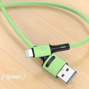 USAMS U52 Lightning 2A Fast Charge Kabelis 1m green SJ434USB02 (US-SJ434) - Image 2