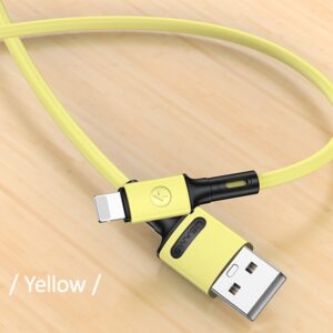 USAMS U52 Lightning 2A Fast Charge Kabelis 1m yellow SJ434USB03 (US-SJ434) - Image 2