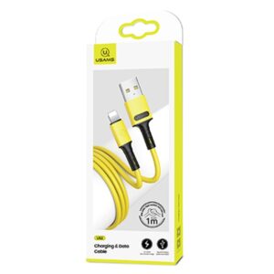 USAMS U52 Lightning 2A Fast Charge Kabelis 1m yellow SJ434USB03 (US-SJ434) - Image 1