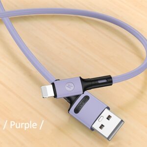 USAMS U52 Lightning 2A Fast Charge Kabelis 1m purple SJ434USB04 (US-SJ434) - Image 2