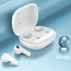 USAMS Bluetooth 5.0 TWS SM Series Belaidės ausinės baltos spalvos BHUSM01 (US-SM001) - Image 2