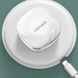 USAMS Bluetooth 5.0 TWS SD Series Belaidės ausinės baltos spalvos BHUSD01 - Image 4