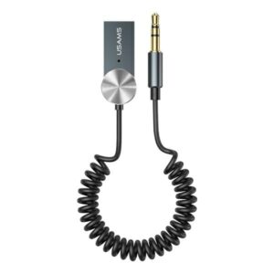 USAMS Bluetooth 5.0 Audio Adapteris USB-AUX gray/tarnish SJ464JSQ01 (US-SJ464) - Image 1