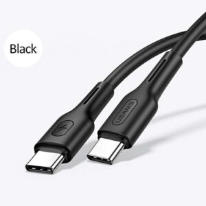 USAMS U43 USB-C į USB-C 100W PD Fast Charge 5A 1.2m juodos spalvos SJ459USB01 (US-SJ459) - Image 3