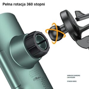 USAMS Inductive Holder US-CD133 10W Automatic for Ventilation Grille žalios spalvos CD133ZJ02 - Image 6