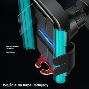 USAMS Inductive Holder US-CD133 10W Automatic for Ventilation Grille žalios spalvos CD133ZJ02 - Image 7
