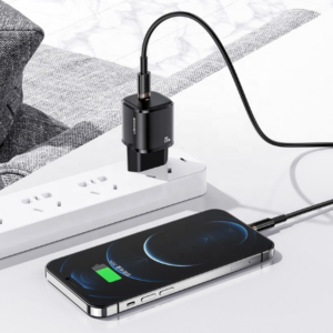 USAMS Laidinis įkroviklis 1xUSB-C T36 mini 20W (only head) PD3.0 Fast Charging juodos spalvos CC124TC01 (US-CC12) - Image 2