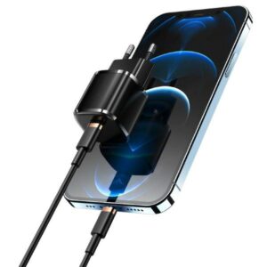 USAMS Laidinis įkroviklis 1xUSB-C T36 mini 20W (only head) PD3.0 Fast Charging juodos spalvos CC124TC01 (US-CC12) - Image 3