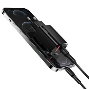 USAMS Laidinis įkroviklis 1xUSB-C + 1xUSB T35 20W (only head) PD3.0 + QC3.0 Fast Charging juodos spalvos CC121TC02 - Image 2