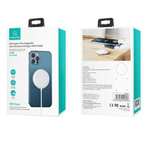USAMS belaidis įkroviklis US-CD160 magnetic W2 15W aluminum iPhone 12 series silver CD160DZ01 - Image 9