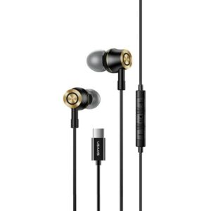 USAMS Stereo Ausinės EP-43 metal USB-C juodos spalvos HSEP4301 - Image 1