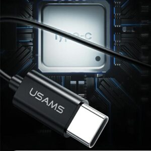 USAMS Stereo Ausinės EP-43 metal USB-C juodos spalvos HSEP4301 - Image 8