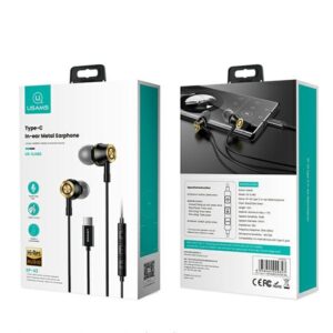 USAMS Stereo Ausinės EP-43 metal USB-C juodos spalvos HSEP4301 - Image 9