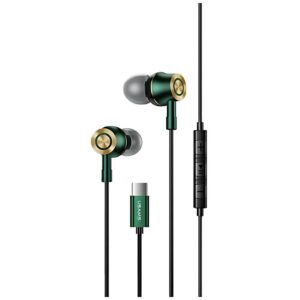 USAMS Stereo Ausinės EP-43 metal USB-C žalios spalvos HSEP4302
