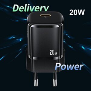 USAMS Laidinis įkroviklis 1xUSB-C T36 mini 20W + USB-C to Lightning cable baltos spalvos PD3.0 Fast Charging XFKXLOG - Image 6