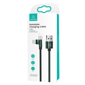 USAMS Braided Rotating Kabelis U60 2A Lightning green 1m SJ476USB02 (US-SJ476) - Image 10