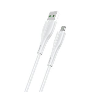 USAMS Kabelis U38 microUSB 4A Fast Charge for OPPO 1m baltos spalvos SJ375USB02 (US-SJ375)