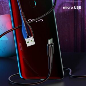 USAMS Kabelis U38 microUSB 4A Fast Charge for OPPO 1m baltos spalvos SJ375USB02 (US-SJ375) - Image 2