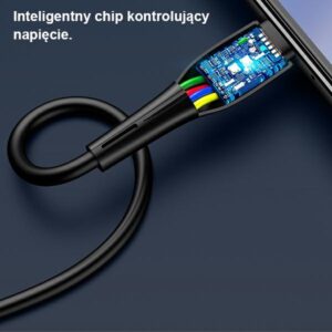 USAMS Kabelis U38 USB-C 5A Fast Charge for OPPO/HUAWEI 1m juodos spalvos SJ376USB01 (US-SJ376) - Image 4