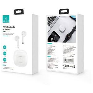 USAMS Bluetooth 5.0 TWS IA series Belaidės Ausinės baltos spalvos BHUIA02 (US-IA04) - Image 8