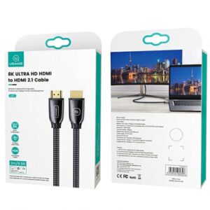 USAMS Kabelis HDMI - HDMI 2.1 U67 3m 8Kjuodos spalvos/juodos spalvos Ultra HD SJ498HD01 (US-SJ498) - Image 9