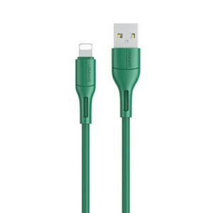 USAMS U68 Lightning 2A Fast Charge 1m green SJ500USB04 (US-SJ500) - Image 1