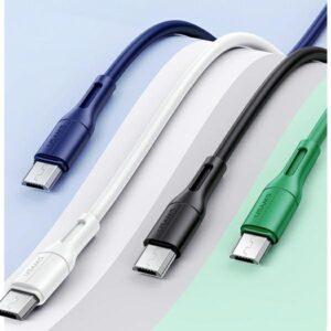 USAMS U68 microUSB 2A Fast Charge 1m juodos spalvos SJ502USB01 (US-SJ502) - Image 2
