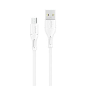 USAMS U68 microUSB 2A Fast Charge 1m baltos spalvos SJ502USB02 (US-SJ502)