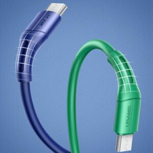 USAMS U68 microUSB 2A Fast Charge 1m žalios spalvos SJ502USB04 (US-SJ502) - Image 6