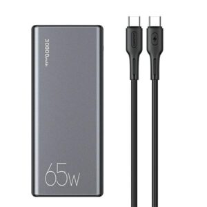 USAMS Powerbank PB59 30000mAh 65W 2xQC3.0 + PD Fast Charge juodos spalvos CMXLOGTC01 (US-CD165) + U cable - Image 1