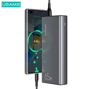 USAMS Powerbank PB59 30000mAh 65W 2xQC3.0 + PD Fast Charge juodos spalvos CMXLOGTC01 (US-CD165) + U cable - Image 4