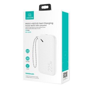 USAMS Powerbank PB56 10000mAh 22.5W 2xQC3.0 + PD Fast Charge baltos spalvos 10KCD15102 (US-CD151) - Image 9