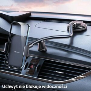 USAMS Car Mount for Dashboard juodos spalvos ZJ065ZJ01 (US-ZJ065) - Image 2