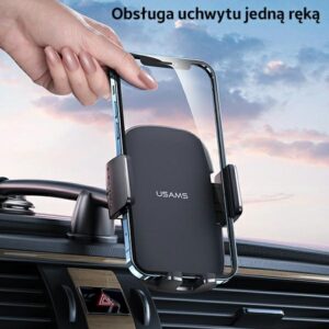 USAMS Car Mount for Dashboard juodos spalvos ZJ065ZJ01 (US-ZJ065) - Image 3